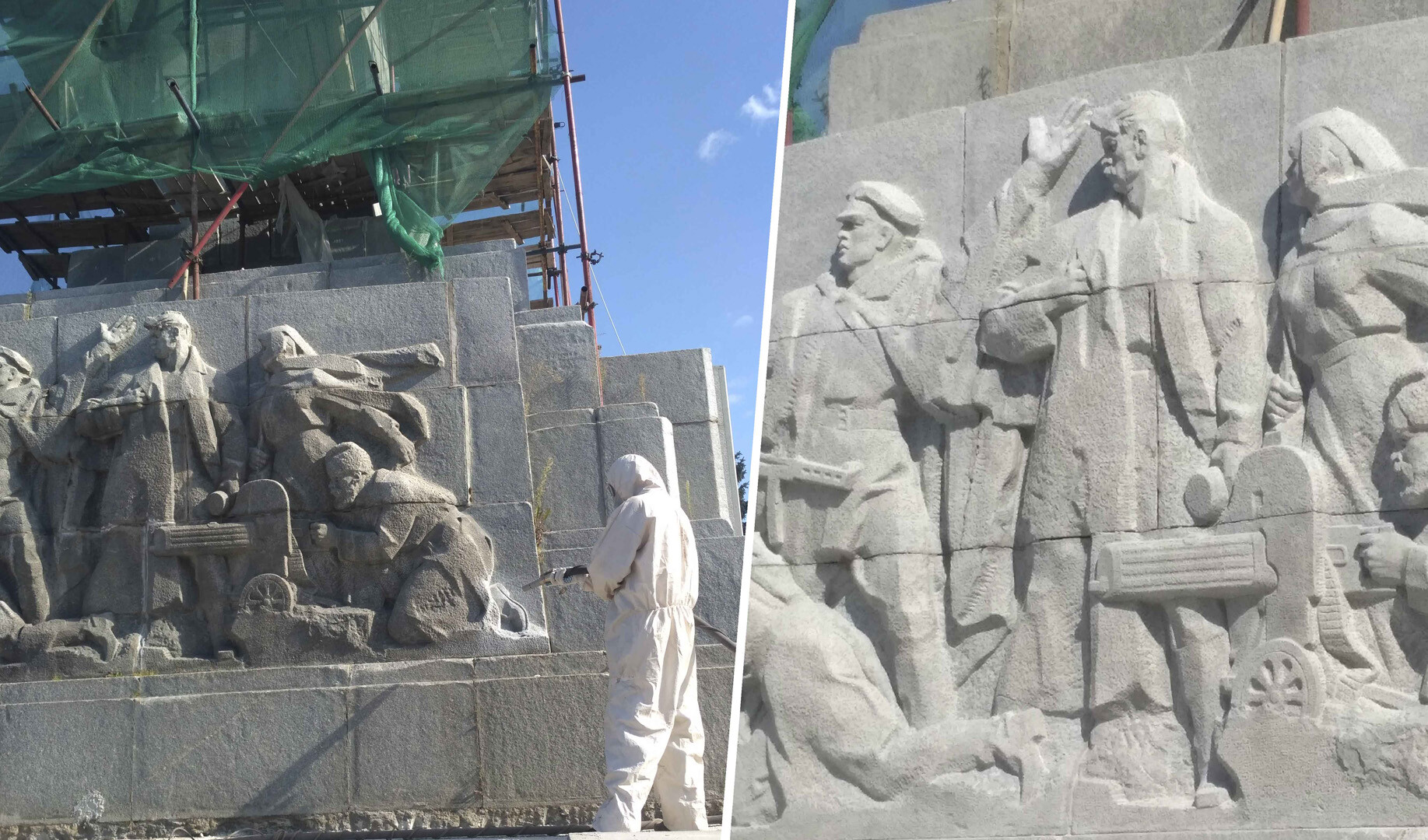 пескоструйка барельефа